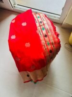 Red Paithani silk saree - Image 4