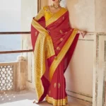 Red & Yellow Paithani Silk Saree